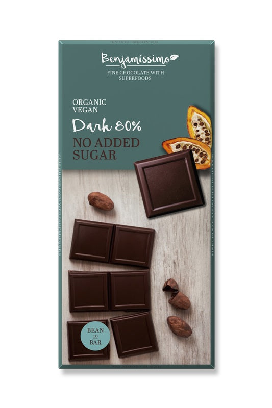 BENJAMISSIMO Dark 80% sockerfri mörk choklad 70g