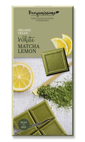 BENJAMISSIMO Matcha-citron vitchoklad 70g (10 x 70g) 