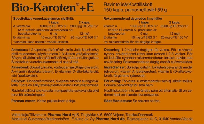 Bio-Caroten+E 150kps.